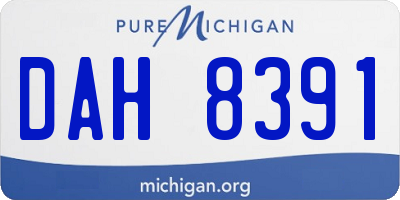 MI license plate DAH8391