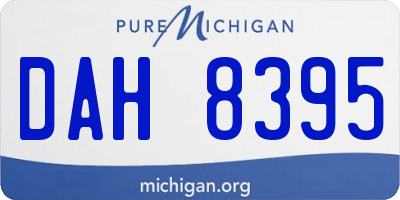 MI license plate DAH8395