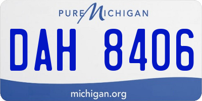 MI license plate DAH8406