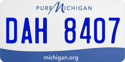 MI license plate DAH8407