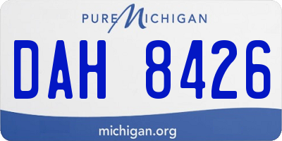MI license plate DAH8426