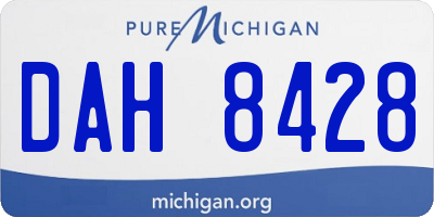 MI license plate DAH8428