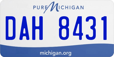 MI license plate DAH8431