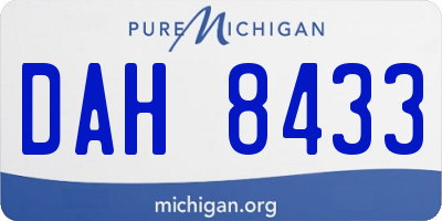 MI license plate DAH8433