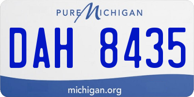 MI license plate DAH8435