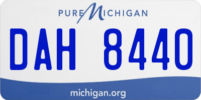 MI license plate DAH8440