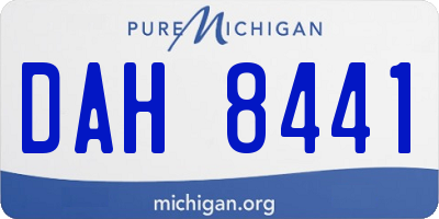 MI license plate DAH8441