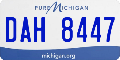 MI license plate DAH8447