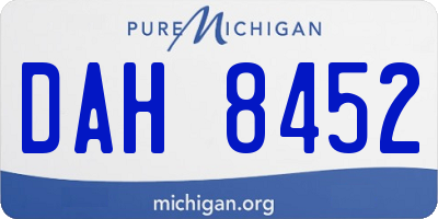 MI license plate DAH8452
