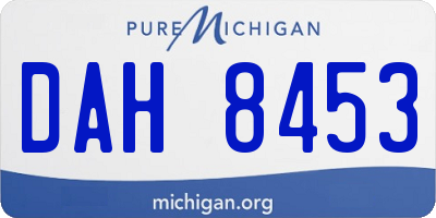 MI license plate DAH8453