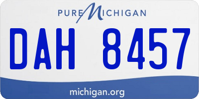 MI license plate DAH8457