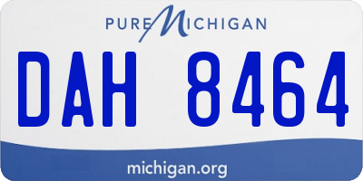 MI license plate DAH8464