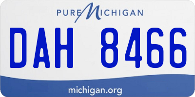 MI license plate DAH8466