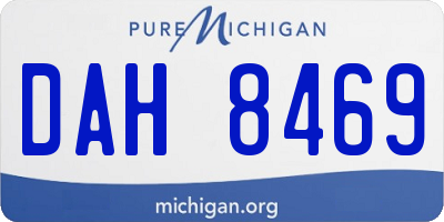MI license plate DAH8469