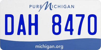 MI license plate DAH8470