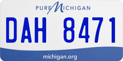MI license plate DAH8471