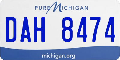 MI license plate DAH8474