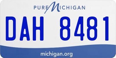 MI license plate DAH8481