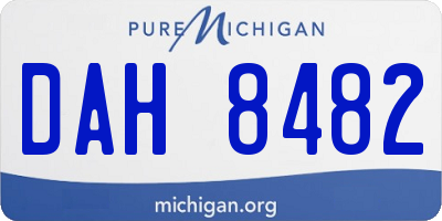 MI license plate DAH8482