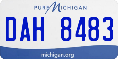 MI license plate DAH8483