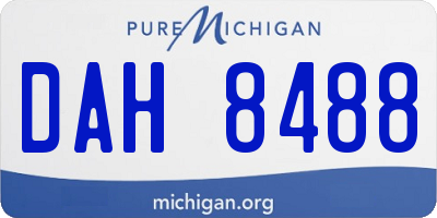 MI license plate DAH8488