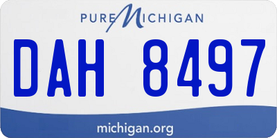 MI license plate DAH8497