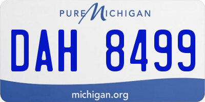 MI license plate DAH8499