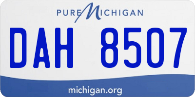 MI license plate DAH8507