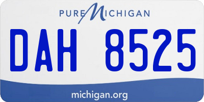 MI license plate DAH8525