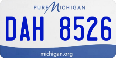 MI license plate DAH8526
