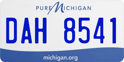 MI license plate DAH8541