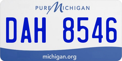 MI license plate DAH8546
