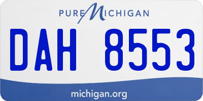 MI license plate DAH8553