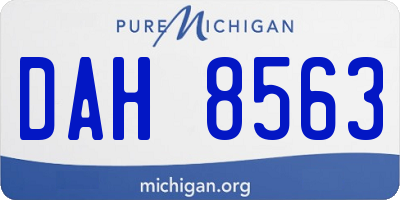 MI license plate DAH8563