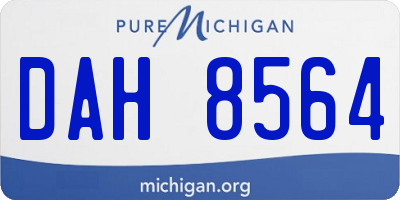 MI license plate DAH8564