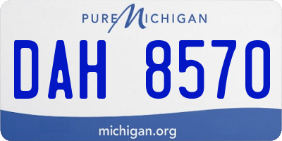 MI license plate DAH8570
