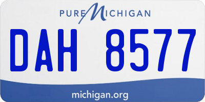 MI license plate DAH8577