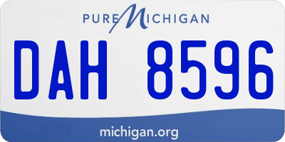 MI license plate DAH8596