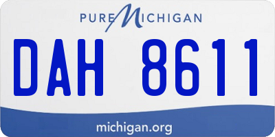 MI license plate DAH8611