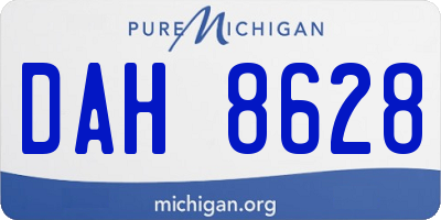 MI license plate DAH8628
