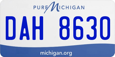 MI license plate DAH8630