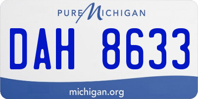 MI license plate DAH8633