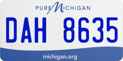 MI license plate DAH8635