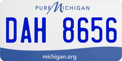 MI license plate DAH8656
