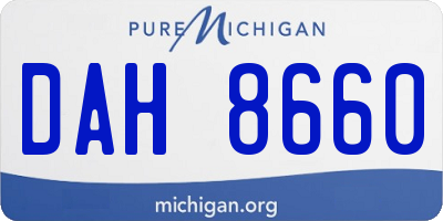 MI license plate DAH8660