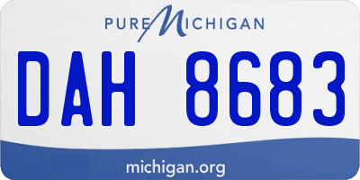 MI license plate DAH8683