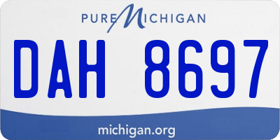 MI license plate DAH8697
