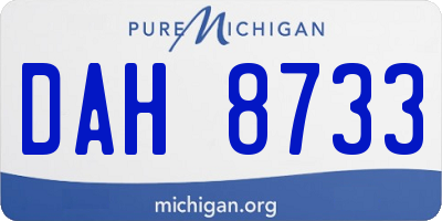 MI license plate DAH8733