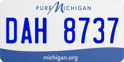 MI license plate DAH8737