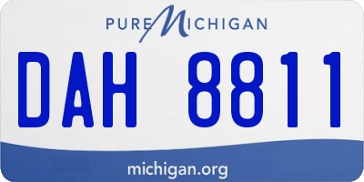 MI license plate DAH8811